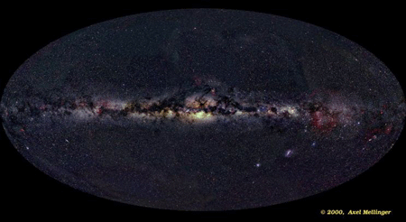 La Vía Láctea vista desde la Tierra. Tomada de www.astrored.org
