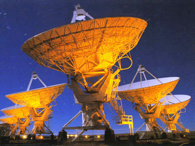Radiotelescopios. Tomada de www.lvusd.k12.ca.us