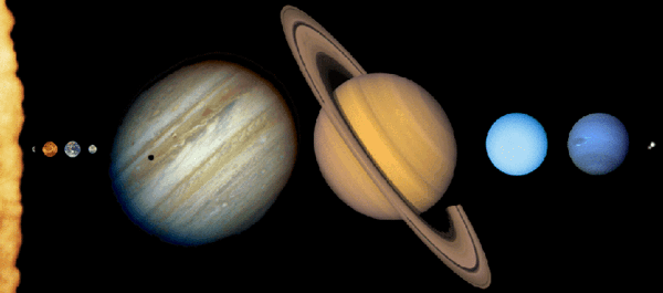 Los planetas del sistema solar. Tomada de www.solarviews.com