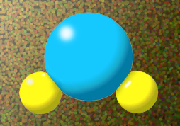 La molécula de agua.
