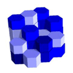 Crecimiento de un cristal del sistema hexagonal