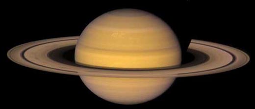 Saturno y sus anillos.