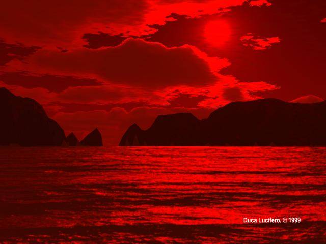 "Imagen artística de un mar precámbrico. Tomada de www.areacom.it"